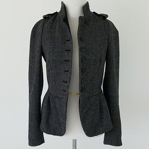 Zara Tweed Military Jacket
